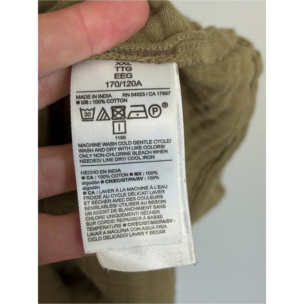 Old Navy Crinkle Gauze Flutter-Sleeve Mini Swing Dress in Kombu Green - Size XXL - Picture 7 of 8